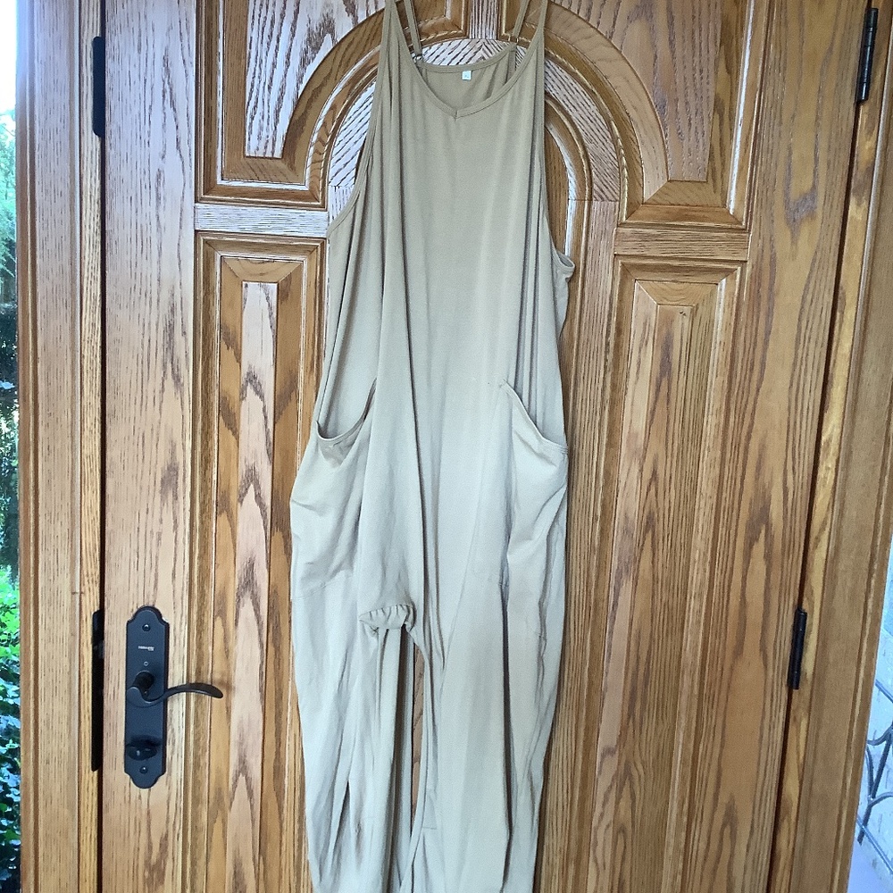 Ladies Tan Jumpsuit